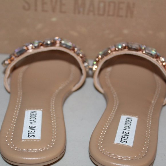 STEVE MADDEN MALINA RHINESTONE SANDALS SLIDES 8 - Picture 6 of 6